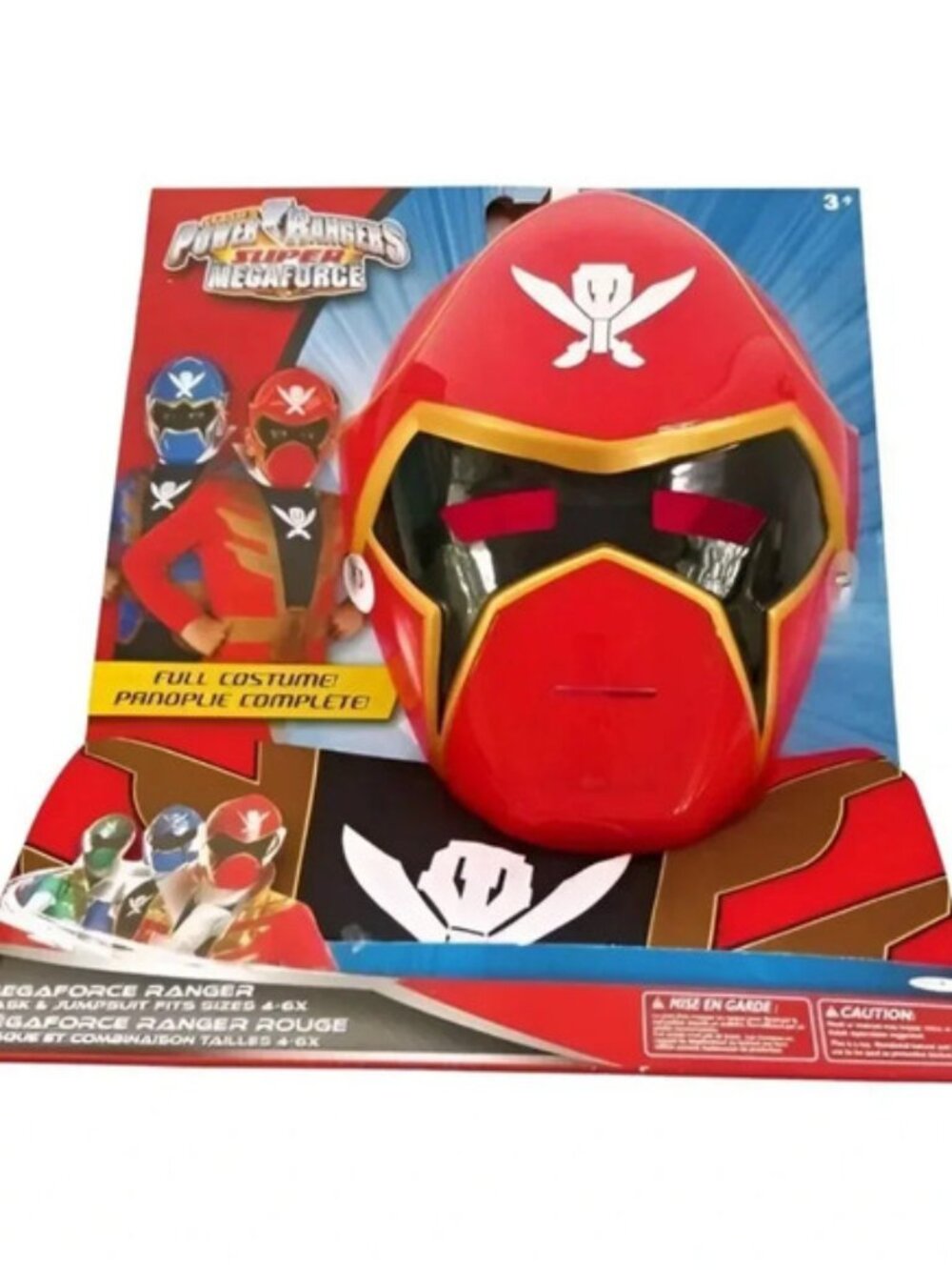Power Ranger Mask  Costume Saban Red Child Size‎ 4 to 6X Play Outfit